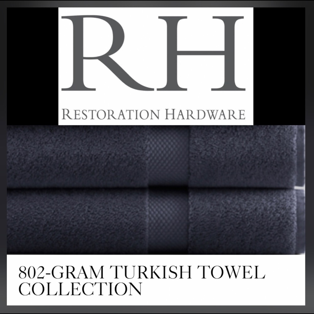 EUC RH 2 bath towels & 2 hands towels Indigo